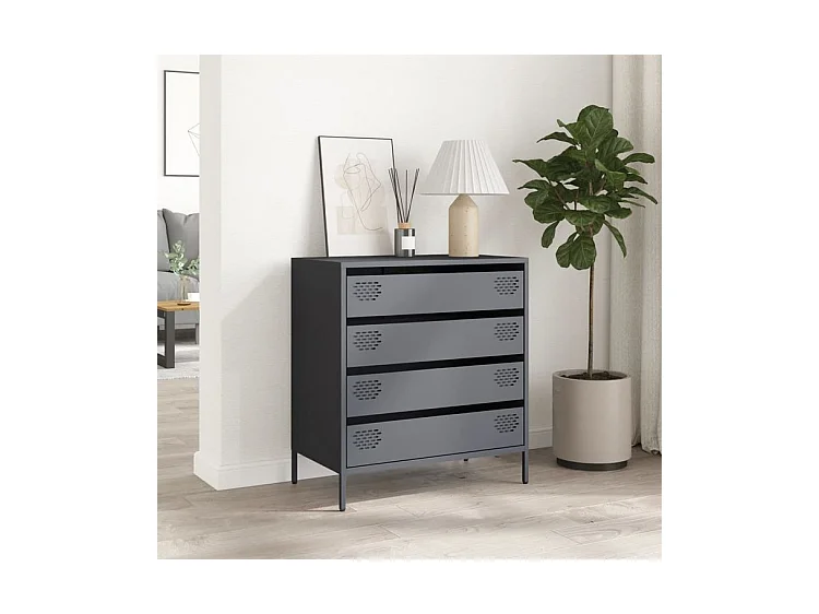 Buffet anthracite 68x39x73,5 acier laminé à froid