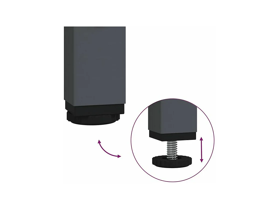 Buffet anthracite 68x39x73,5 acier laminé à froid