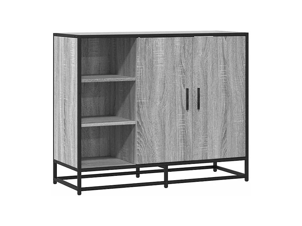 Buffet sonoma gris 92x35x76 bois d'ingénierie