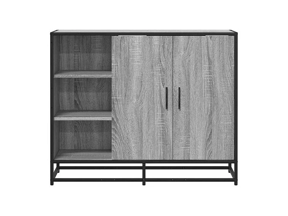 Buffet sonoma gris 92x35x76 bois d'ingénierie