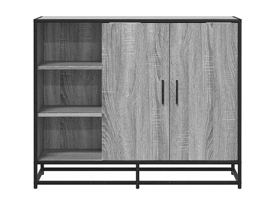 Buffet sonoma gris 92x35x76 bois d'ingénierie