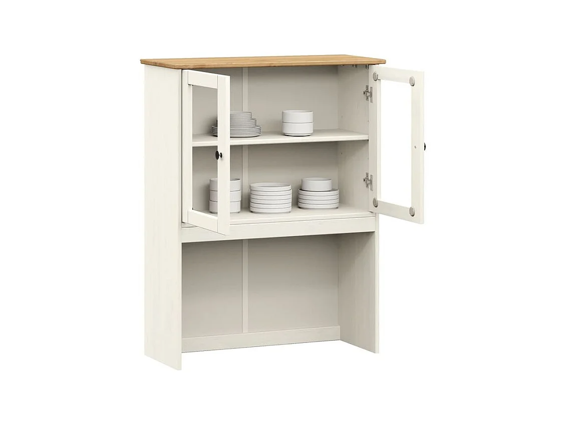 Dessus de commode VIGO blanc 78x30x100 bois massif de pin