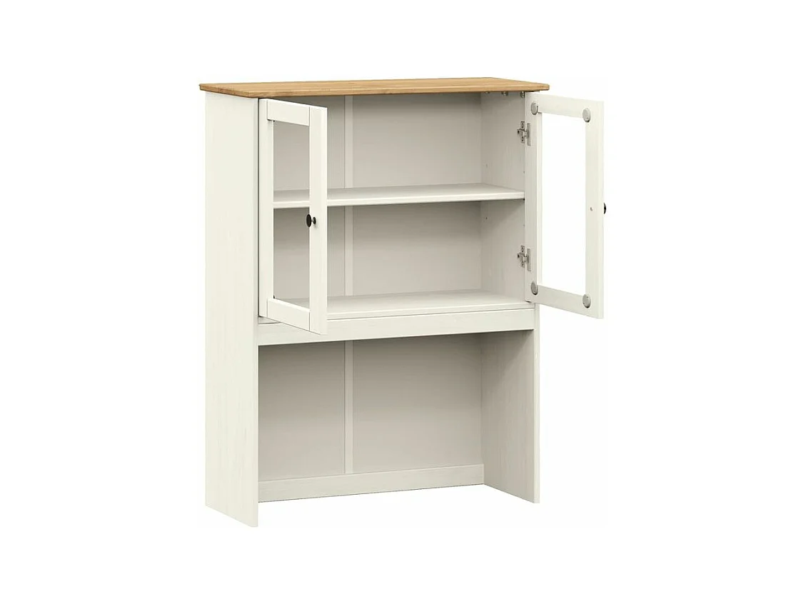 Dessus de commode VIGO blanc 78x30x100 bois massif de pin