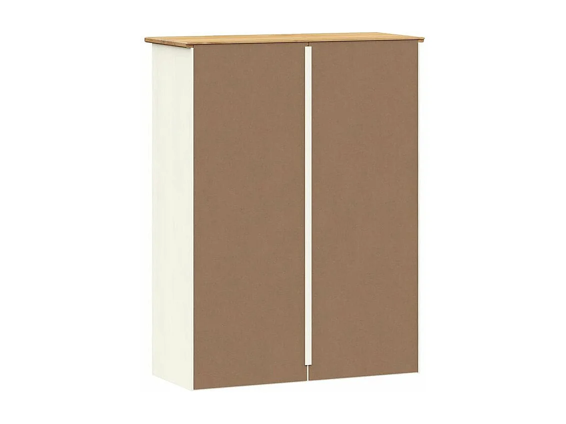 Dessus de commode VIGO blanc 78x30x100 bois massif de pin
