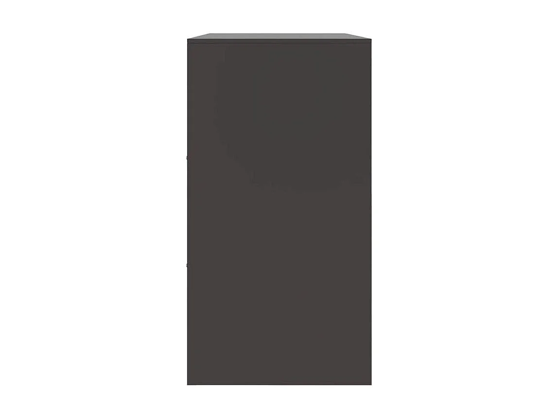 Meuble de rangement 3 portes en acier Lazard 99cm - Style Industriel-Couleur Noir