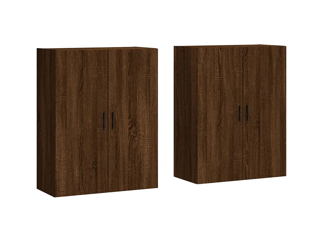 Armoires murales 2 pcs chêne marron 69,5x34x90