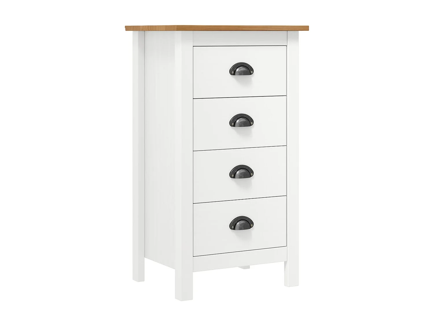 Buffet Hill Range Blanc 46x35x80 Bois de pin solide 2