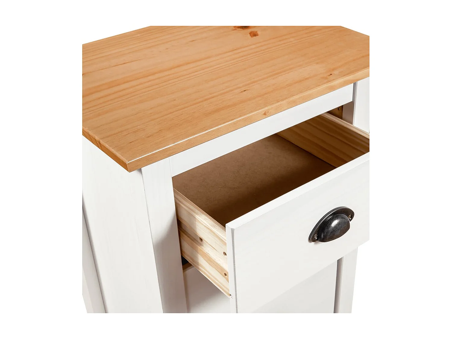 Buffet Hill Range Blanc 46x35x80 Bois de pin solide 2