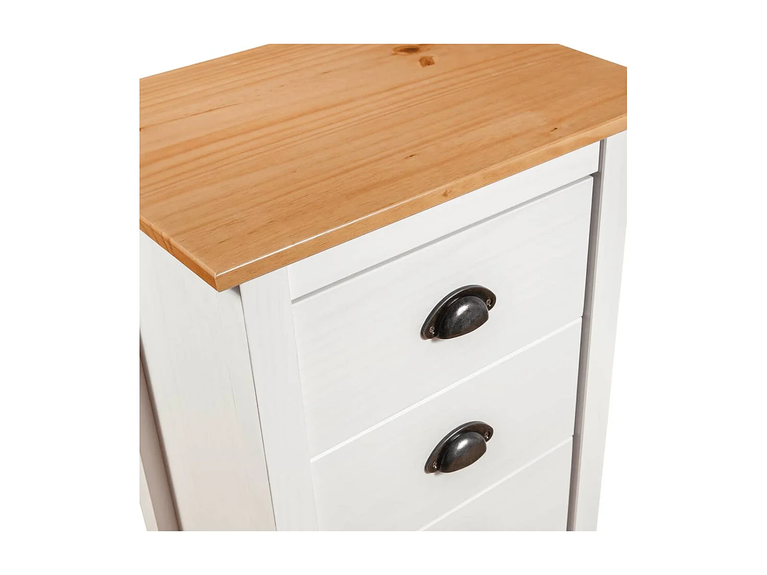 Buffet Hill Range Blanc 46x35x80 Bois de pin solide 2
