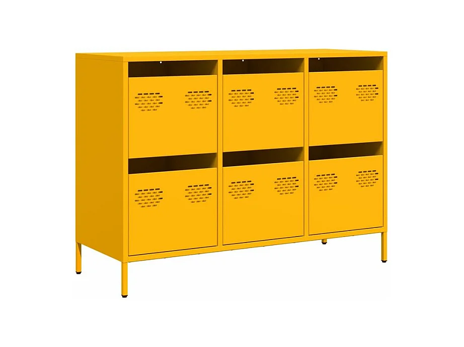 Buffet jaune moutarde 101,5x39x73,5 acier laminé à froid