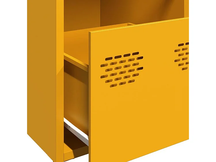 Buffet jaune moutarde 101,5x39x73,5 acier laminé à froid