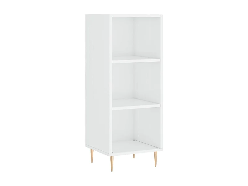 Buffet blanc brillant 34,5x32,5x90 bois d'ingénierie