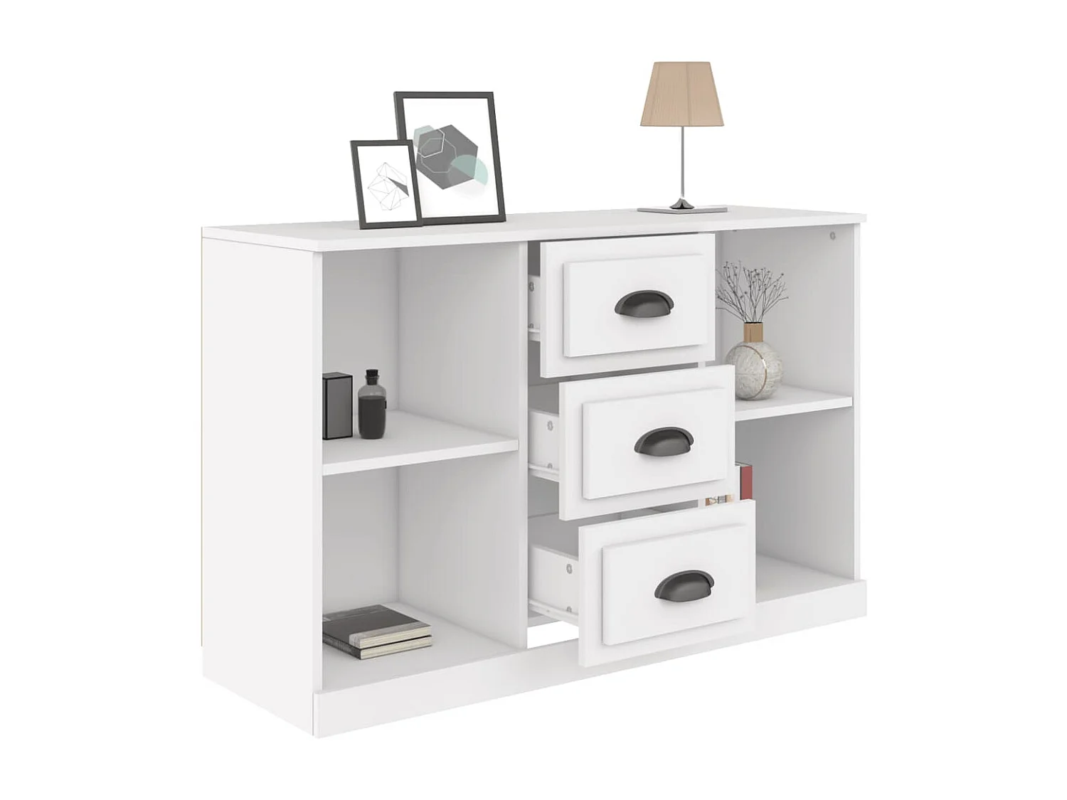 Buffet blanc 104,5x35,5x67,5 bois d'ingénierie