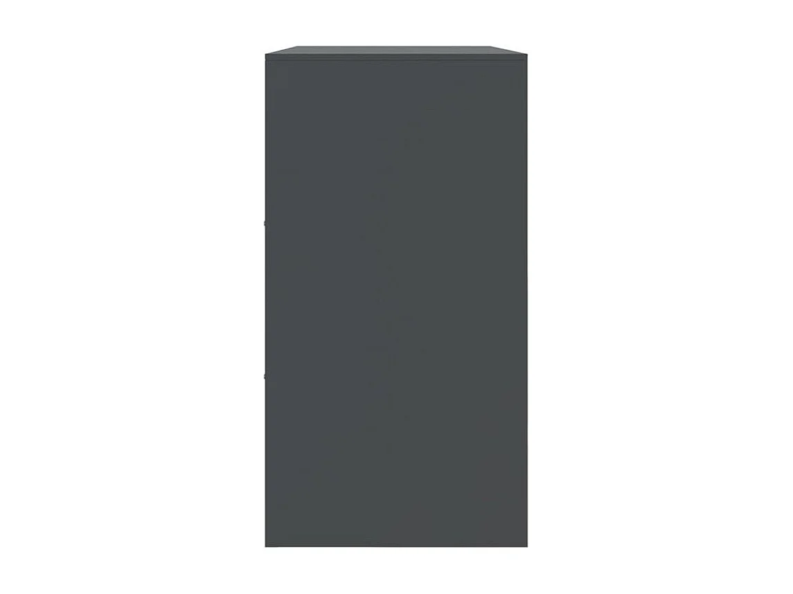 Meuble de rangement 3 portes en acier Lazard 99cm - Style Industriel-Couleur Gris anthracite
