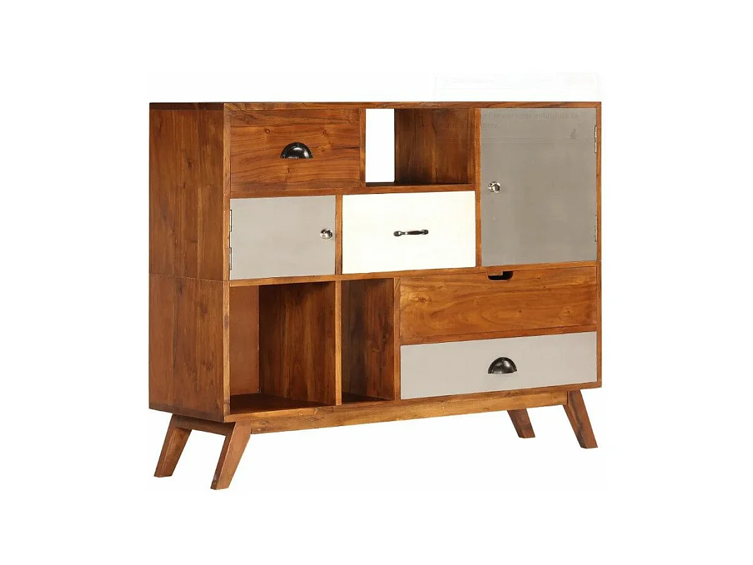 Buffet 2 portes 4 tiroirs sesham massif foncé Guil