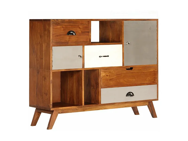 Buffet 2 portes 4 tiroirs sesham massif foncé Guil