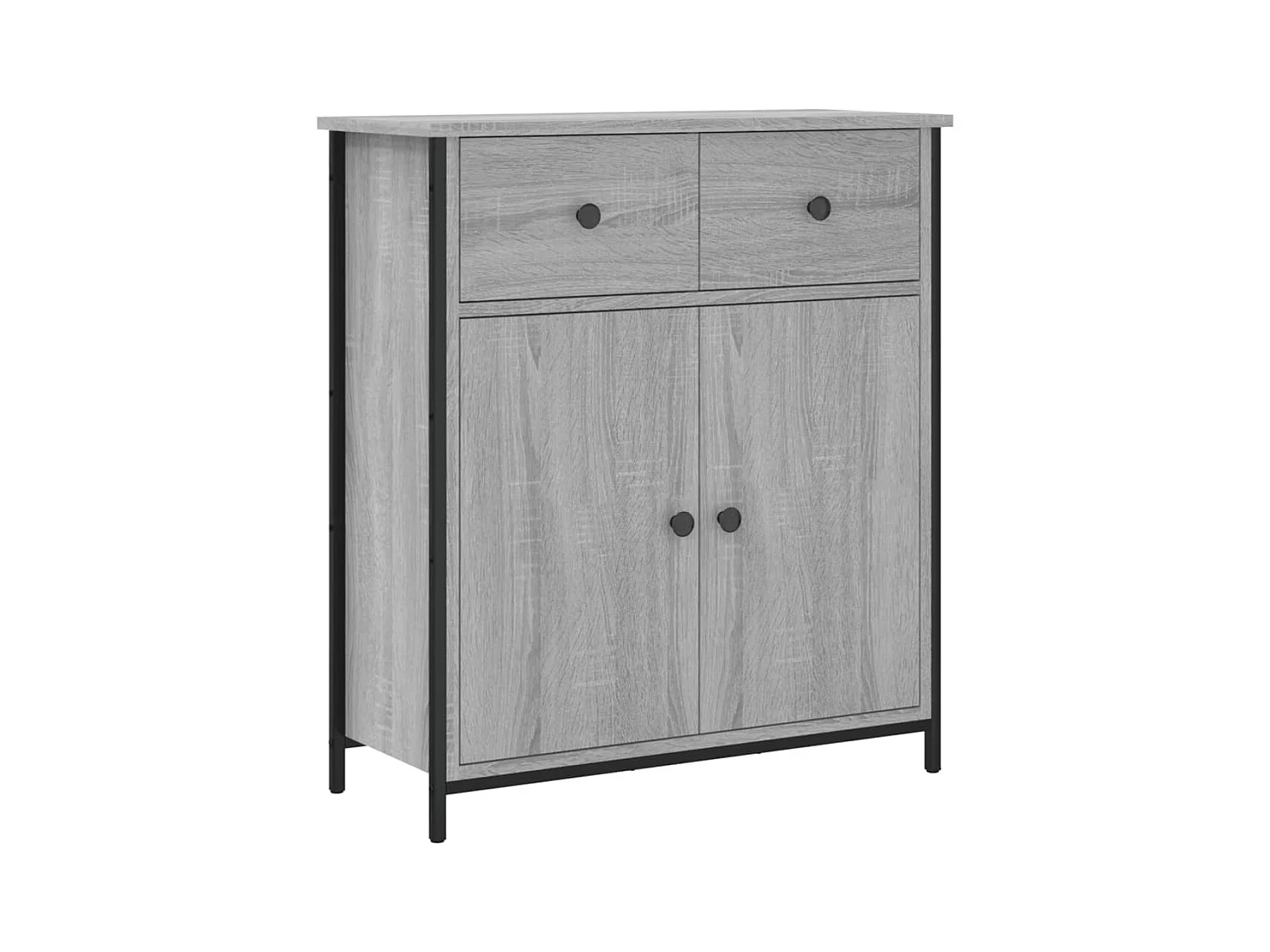 Buffet sonoma gris 70x30x80 bois d'ingénierie
