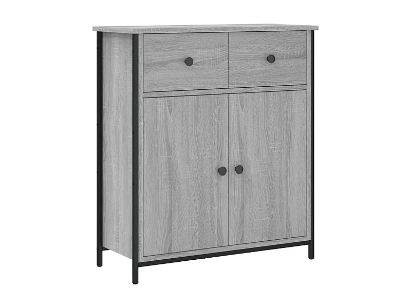 Buffet sonoma gris 70x30x80 bois d'ingénierie