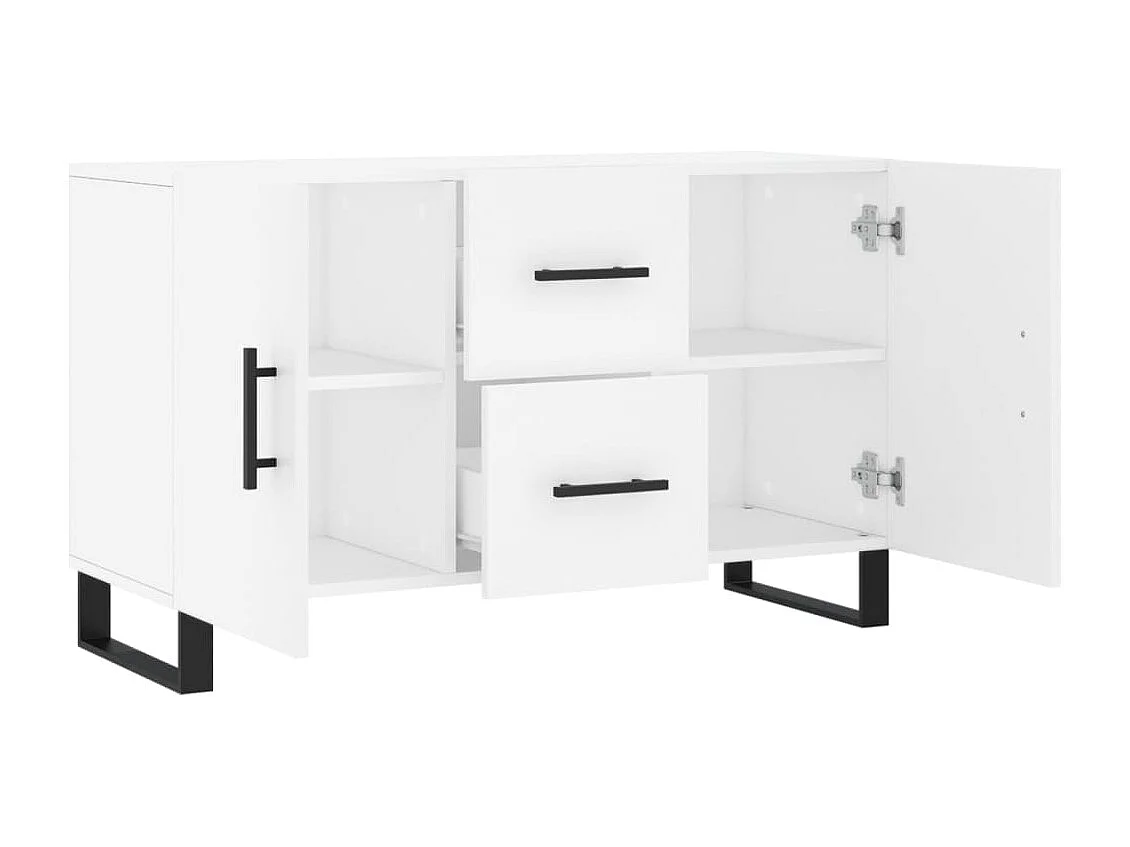 Buffet blanc 100x36x60 bois d'ingénierie