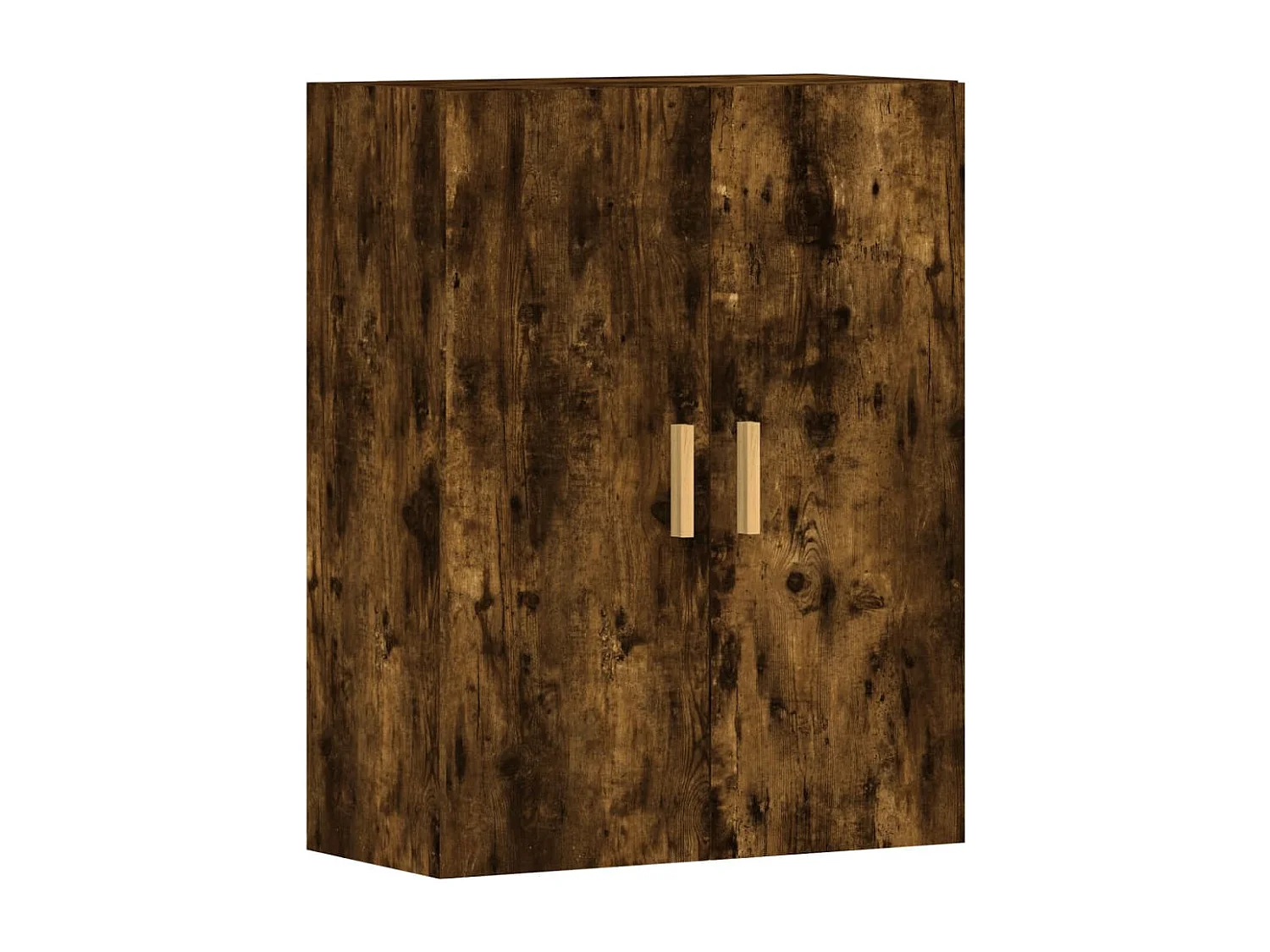 Armoires murales 2 pcs chêne fumé bois d'ingénierie