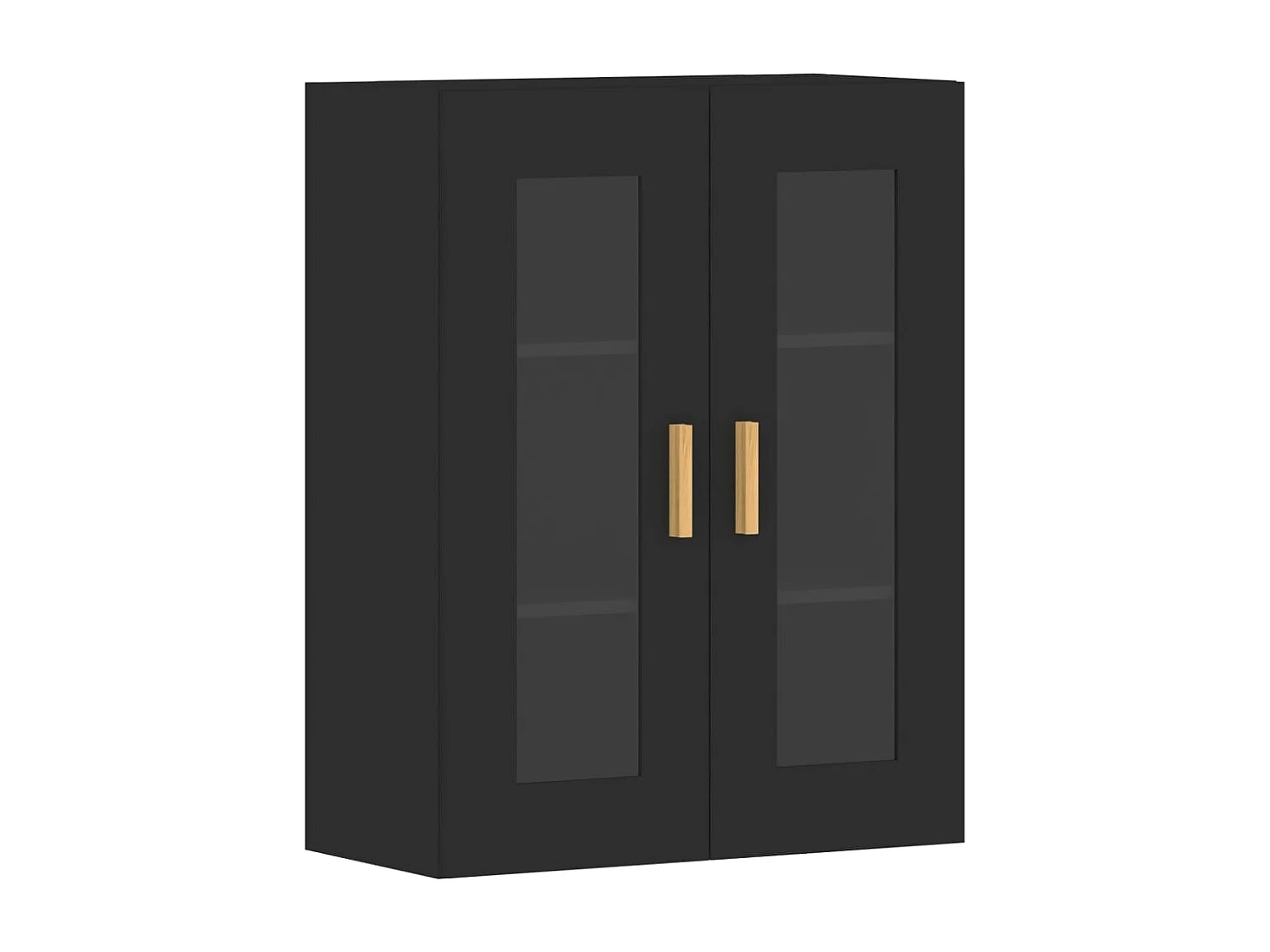 Armoires murales 2 pcs noir bois d'ingénierie