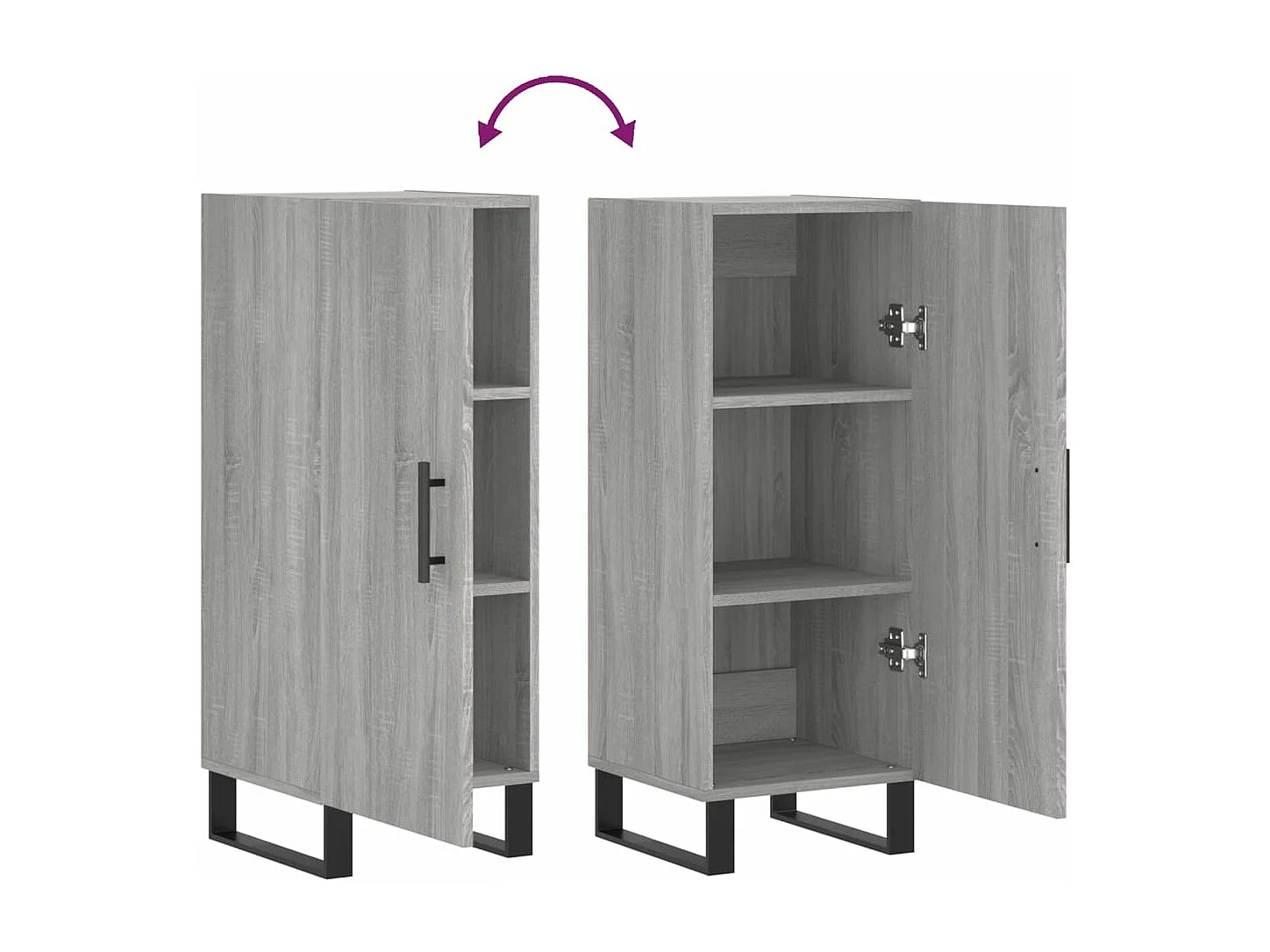 Buffet Sonoma gris 34,5x34x90 Bois d'ingénierie