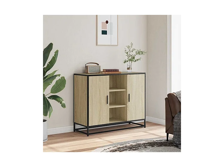 Buffet chêne sonoma 92x35x76 bois d'ingénierie