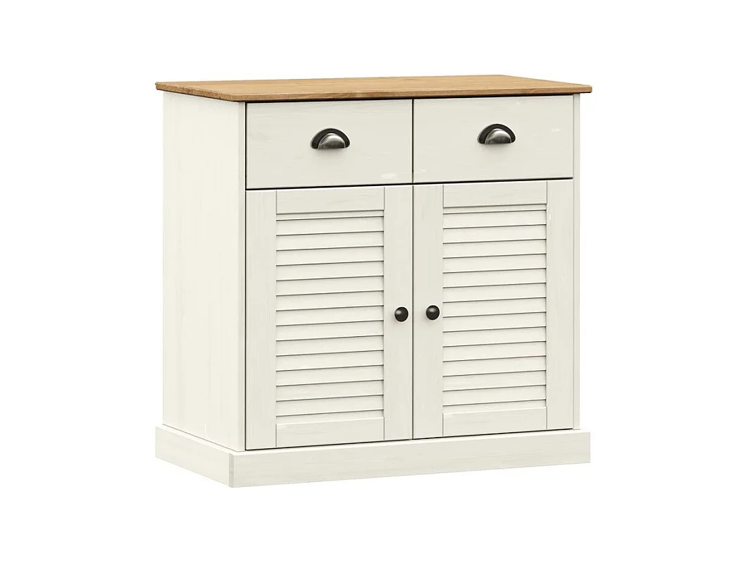 Buffet avec tiroirs VIGO 78x40x75 blanc bois massif de pin