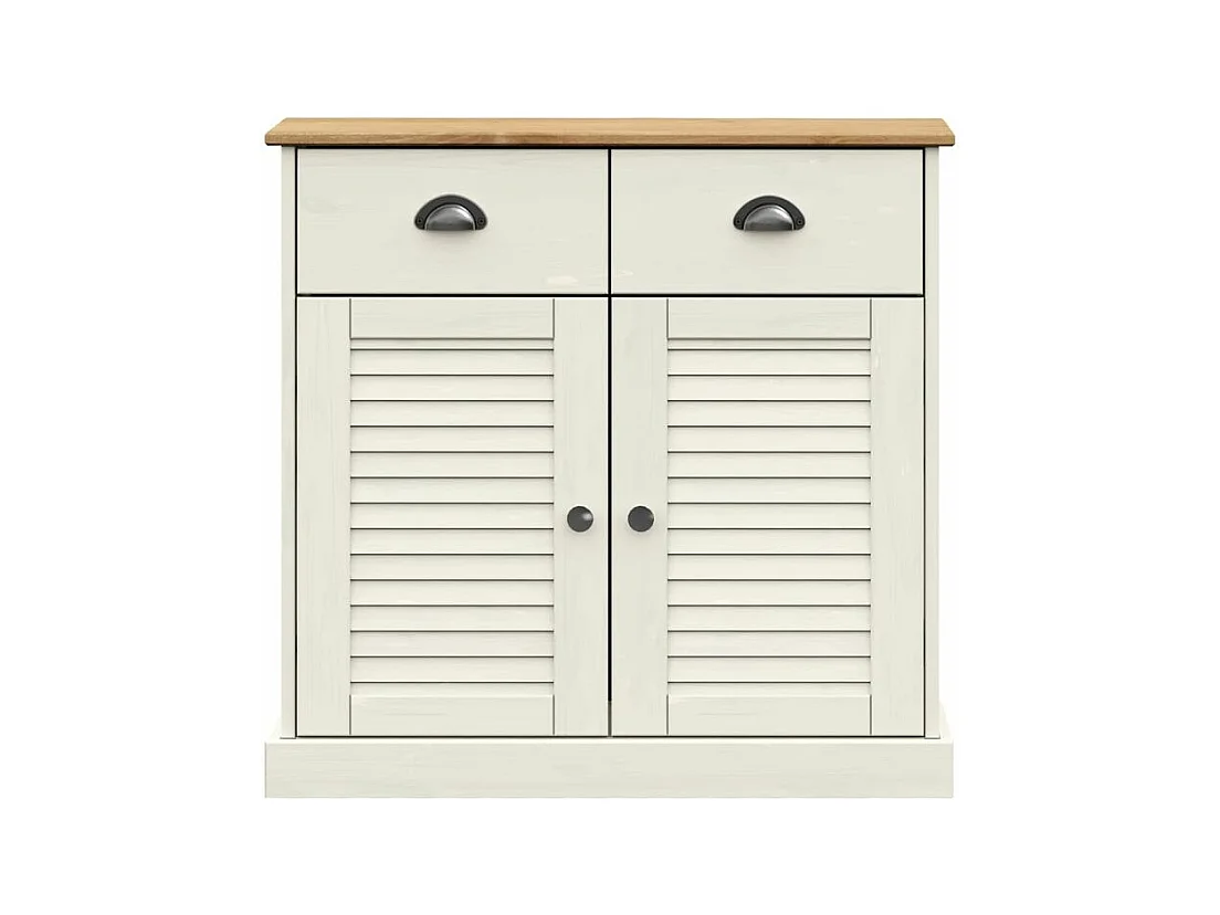 Buffet avec tiroirs VIGO 78x40x75 blanc bois massif de pin