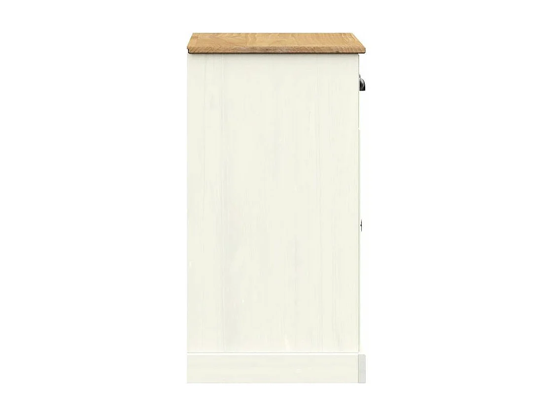 Buffet avec tiroirs VIGO 78x40x75 blanc bois massif de pin