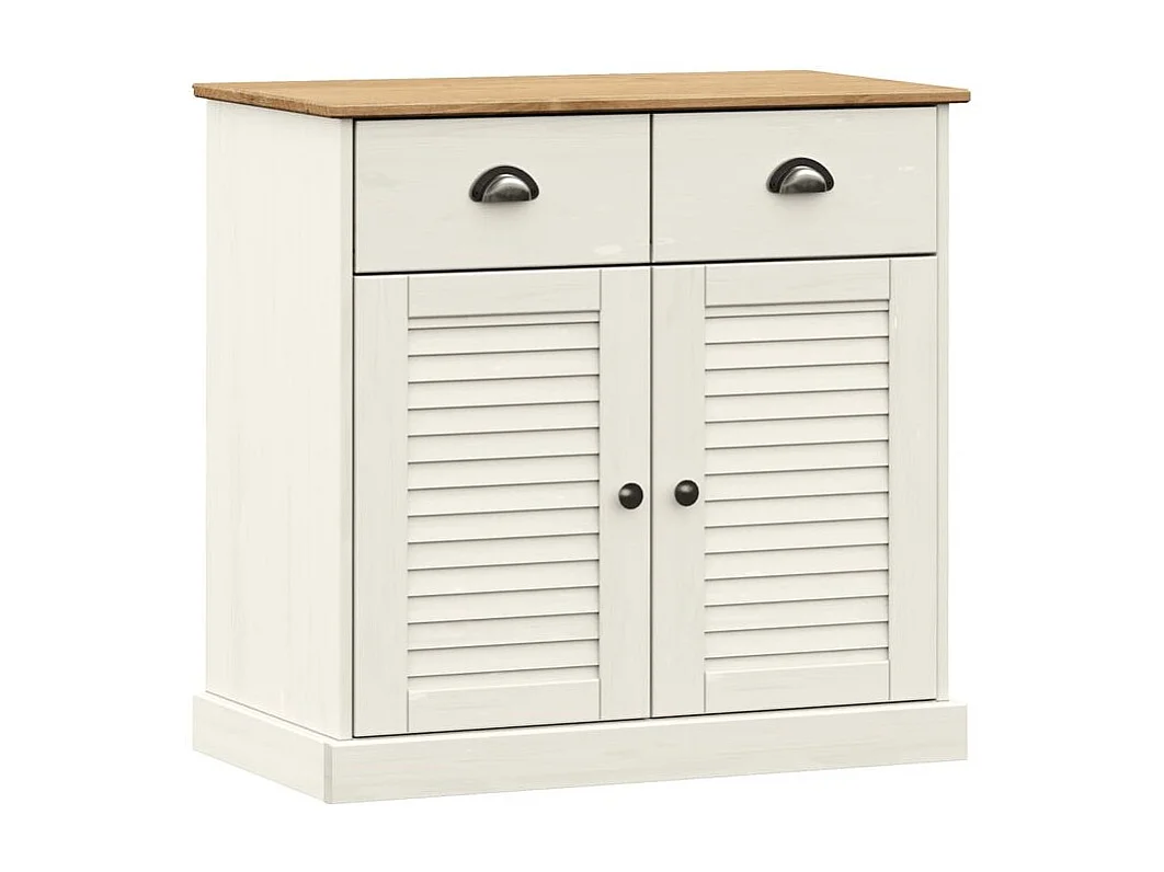 Buffet avec tiroirs VIGO 78x40x75 blanc bois massif de pin