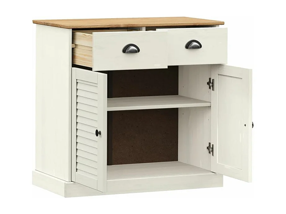 Buffet avec tiroirs VIGO 78x40x75 blanc bois massif de pin