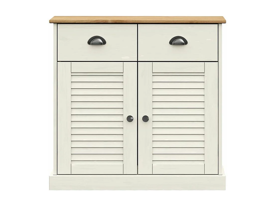 Buffet avec tiroirs VIGO 78x40x75 blanc bois massif de pin