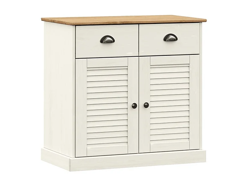 Buffet avec tiroirs VIGO 78x40x75 blanc bois massif de pin