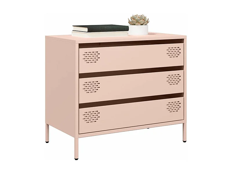 Buffet rose 68x39x58,5 acier laminé à froid