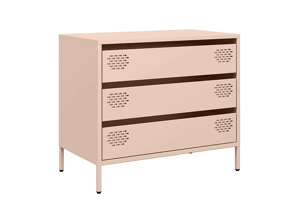 Buffet rose 68x39x58,5 acier laminé à froid