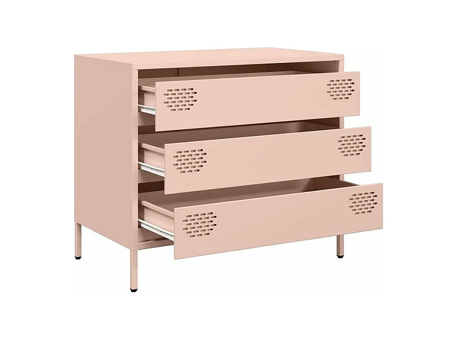 Buffet rose 68x39x58,5 acier laminé à froid