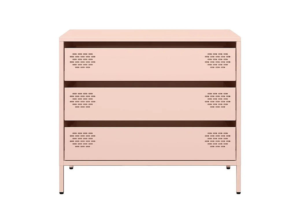 Buffet rose 68x39x58,5 acier laminé à froid