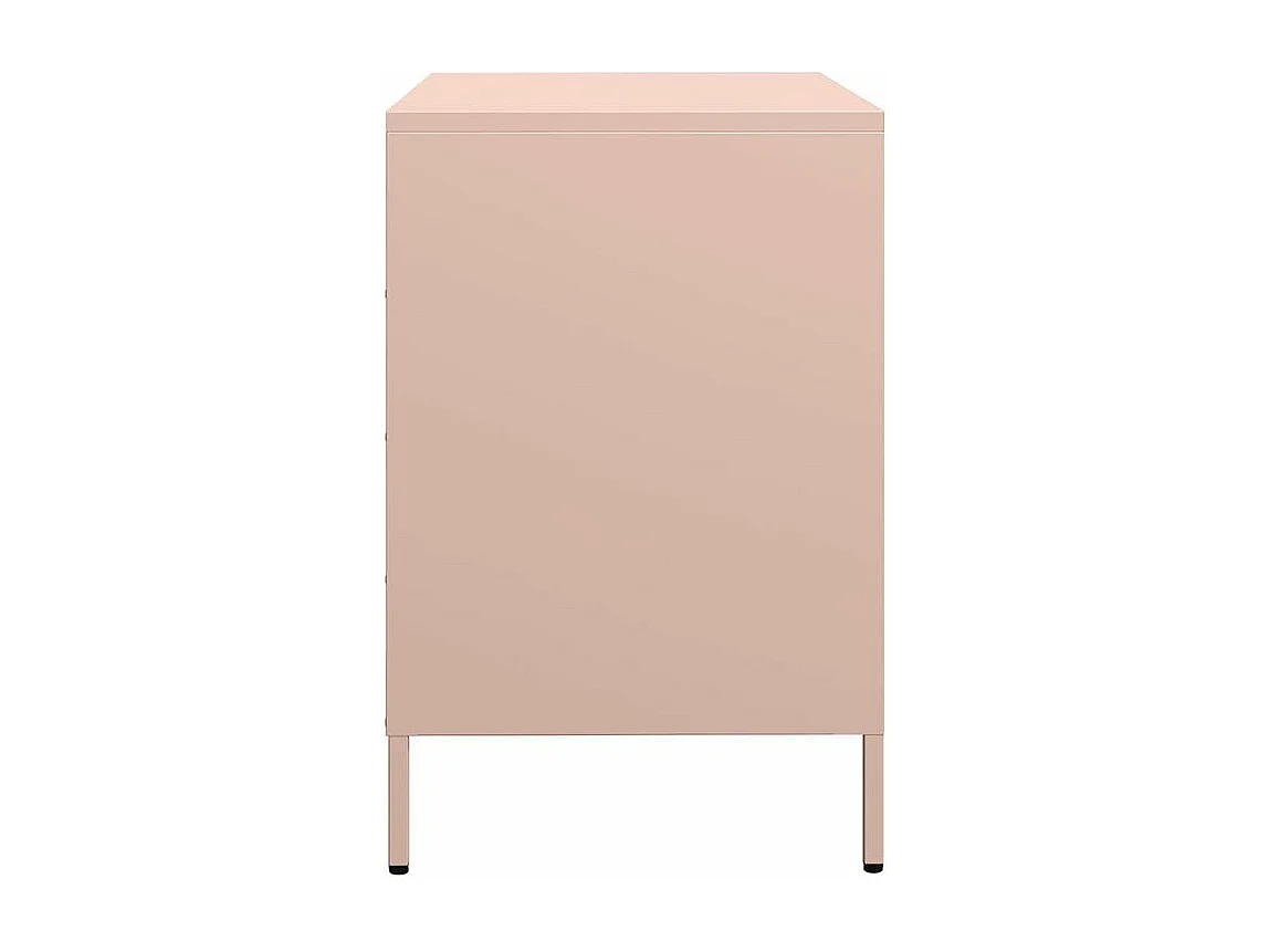 Buffet rose 68x39x58,5 acier laminé à froid