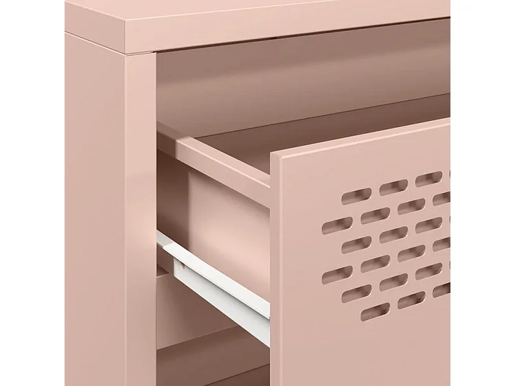 Buffet rose 68x39x58,5 acier laminé à froid