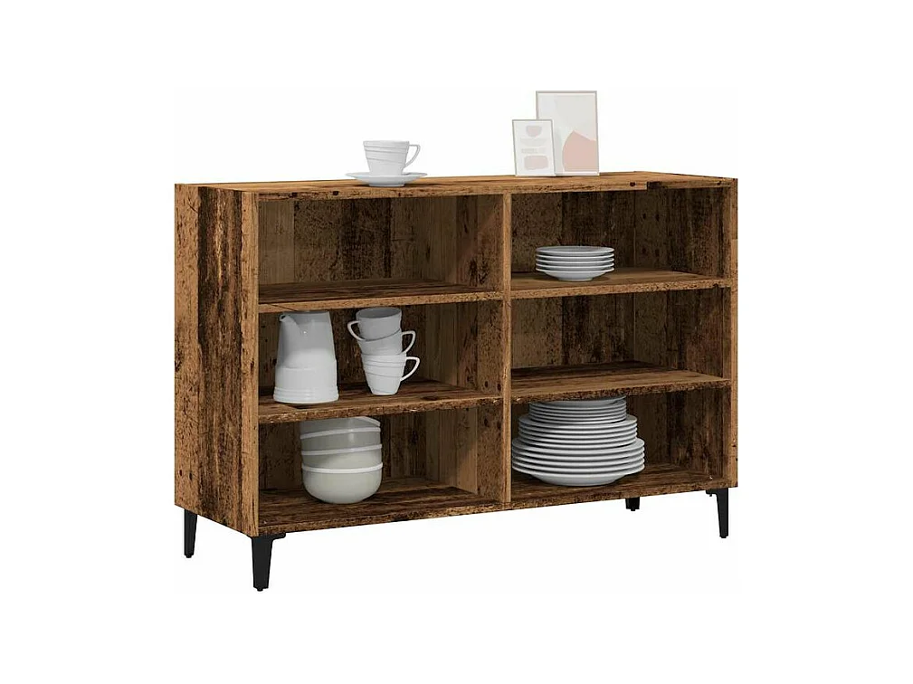 Buffet vieux bois 103,5x35x70 bois d'ingénierie