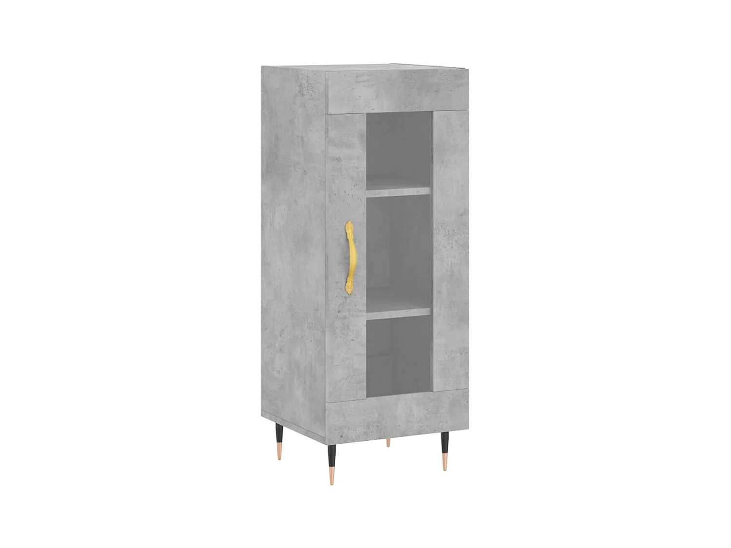 Buffet Gris béton 34,5x34x90 Bois d'ingénierie