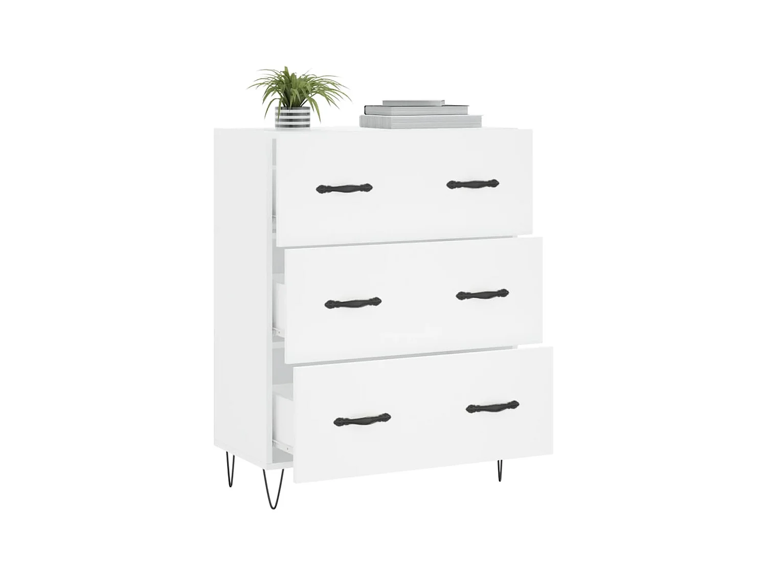 Buffet blanc 69,5x34x90 bois d'ingénierie