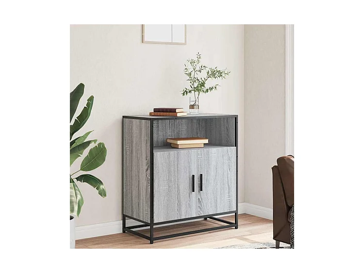 Buffet sonoma gris 68x35x76 bois d'ingénierie