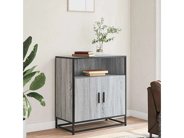 Buffet sonoma gris 68x35x76 bois d'ingénierie