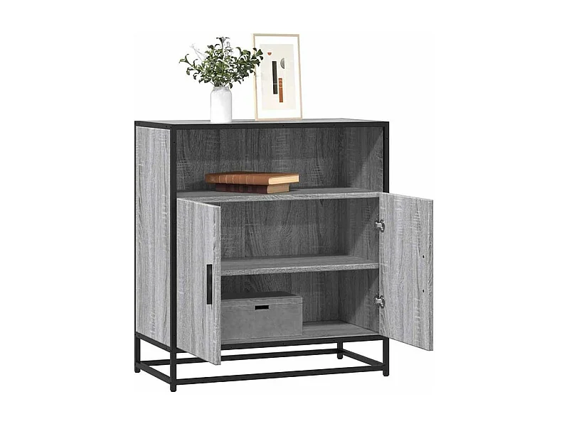 Buffet sonoma gris 68x35x76 bois d'ingénierie
