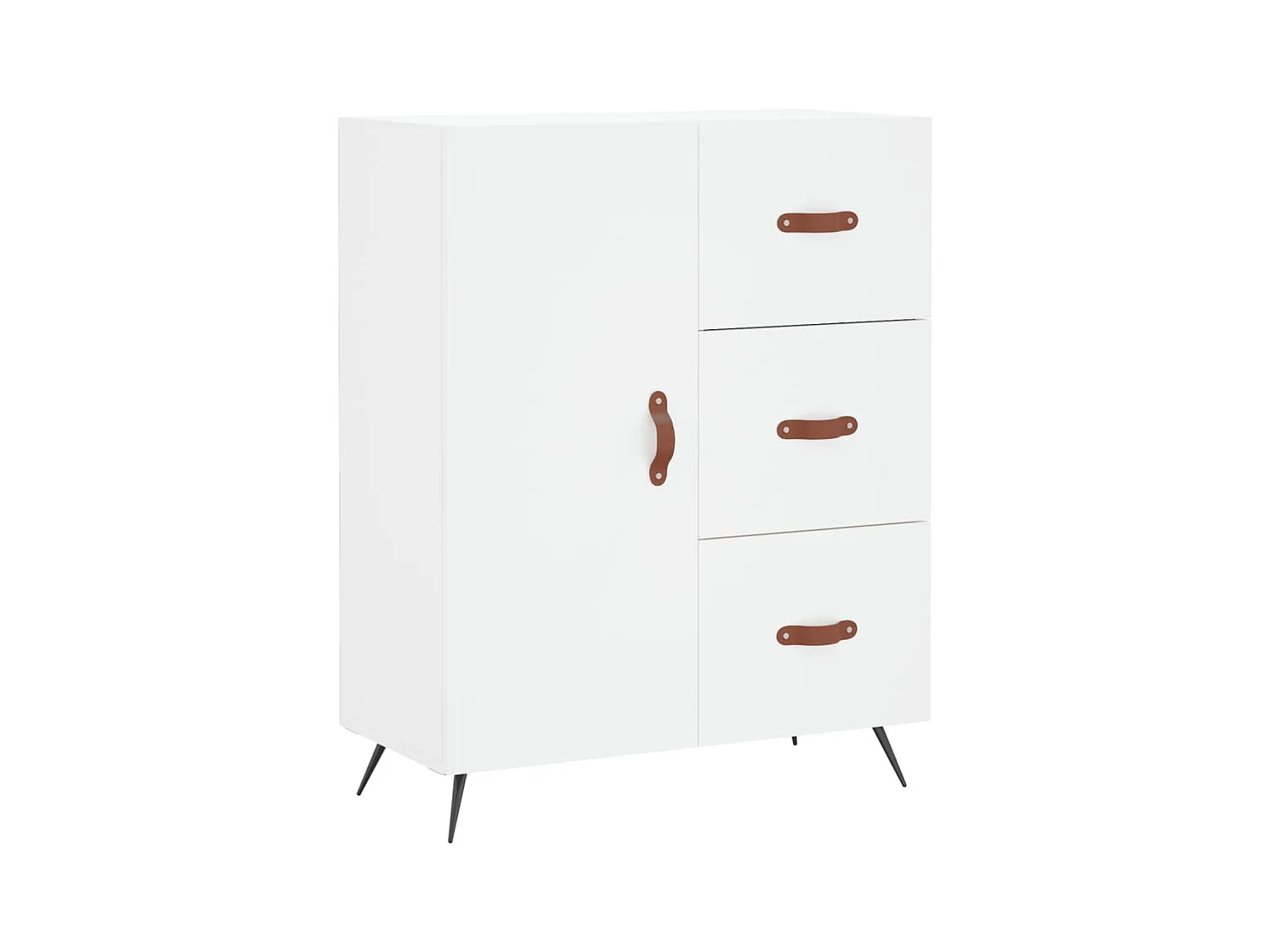 Buffet blanc 69,5x34x90 bois d'ingénierie