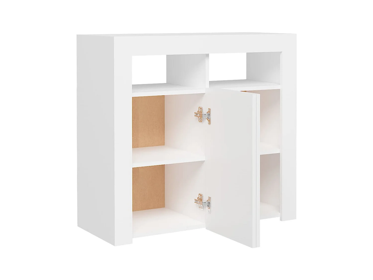 Buffet avec lumières LED Blanc 80x35x75