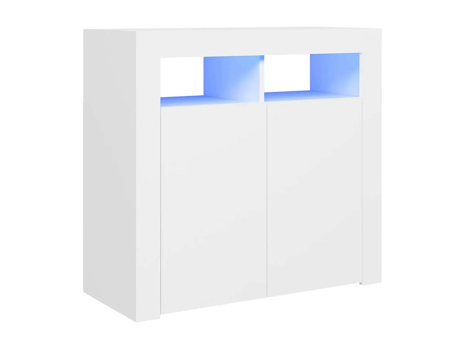 Buffet avec lumières LED Blanc 80x35x75