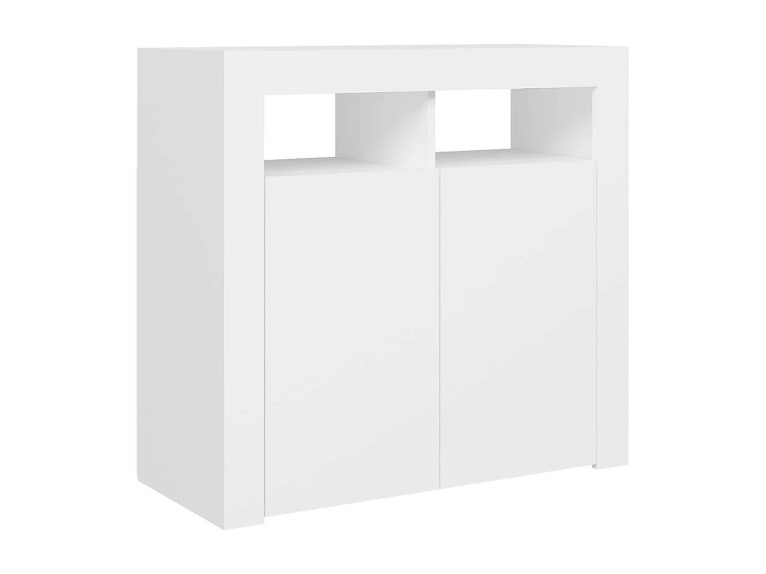 Buffet avec lumières LED Blanc 80x35x75